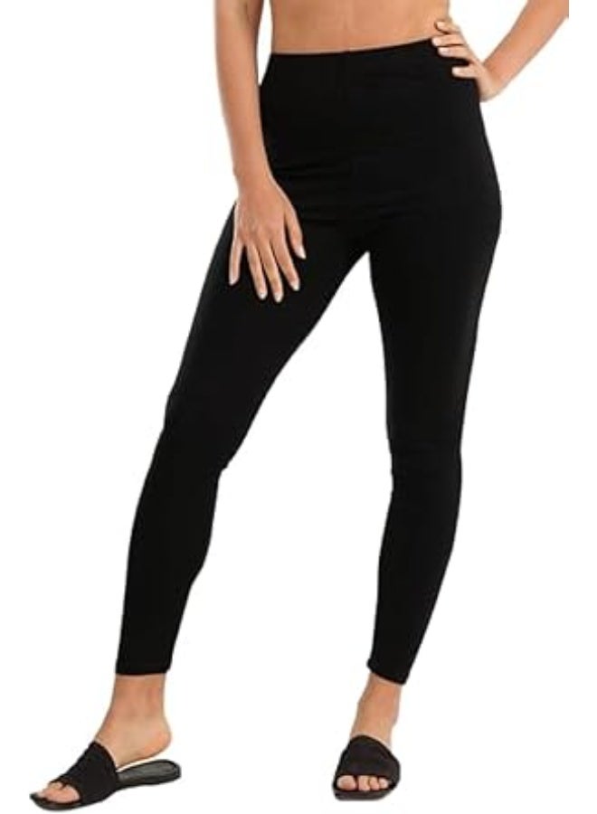 Mega Women's Soft and Comfortable Lycra Leggings (Lingers) - Solid Color, High Waist - Image 2